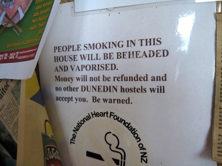 no_smoking_dunedin no smoking dunedin Signs of the Times